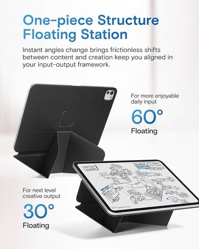 MOFT Dynamic Folio Case for iPad Pro 13-inch(M5 2025/M4 2024), Slim Magnetic Stand Case with 20+ Viewing Angles, Auto Wake/Sleep, Ultra Thin, Jet Black in Saudi Arabia