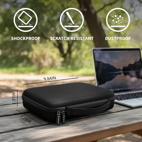 حقيبة حمل صلبة من Comecase لـ AmiCool/لـ ASUS/لـ LG/لمحرك أقراص DVD الخارجي من Dell، حقيبة سفر واقية لموقد أقراص Blu-ray الخارجي، منظم تخزين مقاوم للصدمات مع فتحات أقراص مضغوطة (حقيبة فقط) in Saudi Arabia