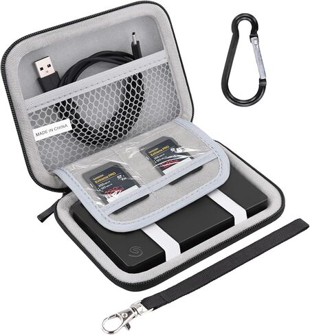 Hard Carrying Case for Seagate Portable External Hard Drive HDD 1TB 2TB 4TB 5TB, Shockproof Protective Travel Case, Portable Storage Organizer in Saudi Arabia