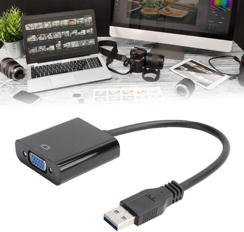 1920x1080 USB 3.0 إلى VGA محول التوصيل والتشغيل مع منافذ USB 2.0/3.0 محول فيديو 5.0 جيجابت في الثانية لنظام التشغيل Windows 7/8/10 in Kuwait