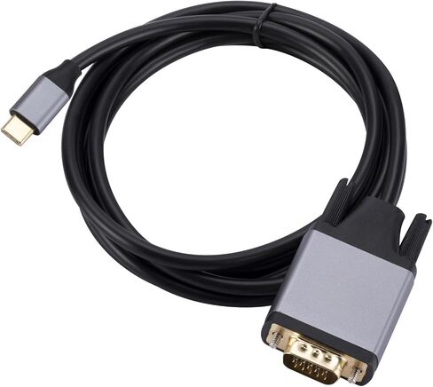 USB C to VGA Cable High Definition Type C to VGA Converter Cord Extend Display Monitors Screen No Driver Needed High Definition Converter in Saudi Arabia