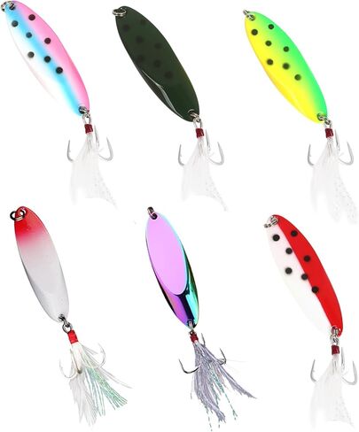 Metal VIB Spinner Blade Baits: 10pcs Blade – Bass & Trout Fishing Lures with Treble Hooks, High-Flash Vibration Hard Baits for Perch Walleye Pike Freshwater Saltwater in Saudi Arabia
