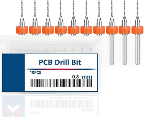 10Pcs Micro Diamond Tip Twist Drill Bits Set, Heavy Duty Diamond Drill for Glass Ceramic Tile Jewelry Drilling(0.8mm,2box(20pcs)) in Saudi Arabia