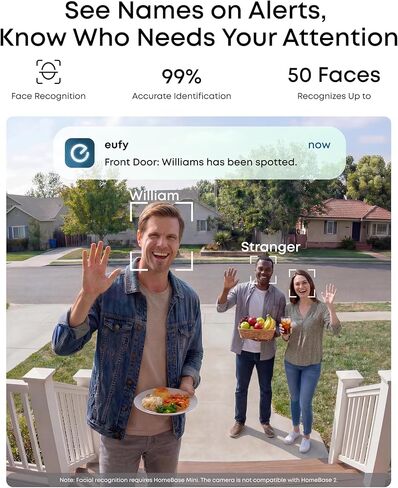 eufy Security eufyCam C37 4-Cam Kit, Security Cameras Wireless Outdoor, 360° AI Tracking with Pan and Tilt, 2K Solar Cameras, HomeBase Mini, Facial Recognition, No Monthly Fee, Color Night Vision in Saudi Arabia