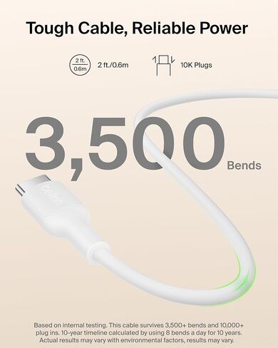 بنك الطاقة Belkin MagSafe بقدرة 5000 مللي أمبير في الساعة، ظهر مغناطيسي معتمد Qi2 15 وات فائق النحافة يدعم ملحقات MagSafe أثناء التنقل، حزمة بطارية لاسلكية مع كابل USB C لهاتف iPhone 17 وPixel 10 والسفر - رملي in Saudi Arabia