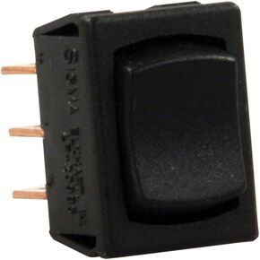 JR Products 13725 Black Mini Momentary-on/Off/Momentary-on Switch
