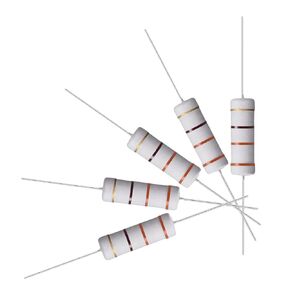 uxcell 10Pcs 330 Ohm Resistor, 5W 5% Tolerance Metal Oxide Film Resistors, Shaft Lead, Flame Proof for DIY Electronic Projects and Experiments