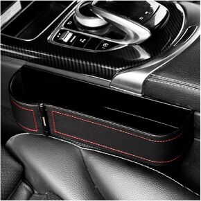 Car Seat Gap Filler with Cup Holder Expander, Automotive Front Seat Storage with Cup Holder, Console Seat Gap Filler Storage Box for Mug Bottle Keys, Car Accessories (Driver Side)