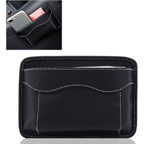 Car Seat Side Pocket Organizer, Mini PU Leather Car Storage Pocket Organizer Cell Phone Sunglasses Holder, Car Seat Gap Filler Accessories for Car Door & Window Console