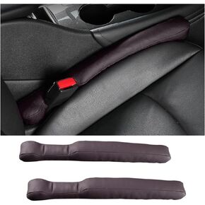 حشوة فجوات مقعد السيارة، قطعتان من الجلد المصنوع من الألياف الدقيقة مانعة للسقوط، تملأ الفجوة بين المقعد ووحدة التحكم، تمنع الأشياء من السقوط تحتها، عالمية لشاحنة السيارة ذات الدفع الرباعي (رمادي) in Kuwait