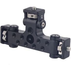Triple Phone Holder Tripod Mount Adaptor | 180-degree Tilt Head | Vlogging Live Streaming Tool for Camera, Phone, Light, Microphone | Multiple Phone Bracket to Tripod
