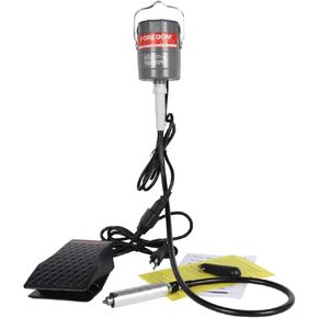 Hanging Flex Shaft Grinder 230W Rotary Tool with Stepless Speed Foot Pedal Rotary Carver 0-180000rmp for Carving, Buffing,Drilling,Polishing (4mm flexshaft)