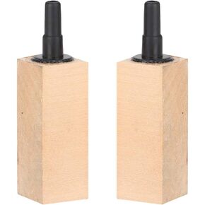 Air Bubble Stone Diffuser, 2Pcs Wooden Air Bubble Stone Diffuser Air Pump Accessories Air Stone Cylinder Fine Bubbles for Aquarium Fish Tank (S)