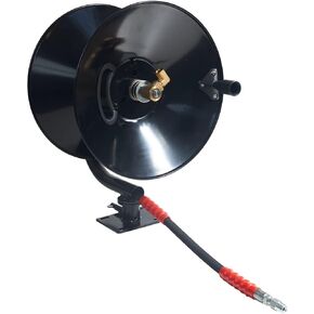 Base Pivoting Hi-Pressure Hose Reel, 4000 psi, Manual Winding