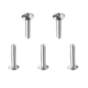 Yinpecly M4 x 25mm Machine Screws Phillips Cross Round Head Screw 304 Stainless Steel Fasteners Bolts 30pcs
