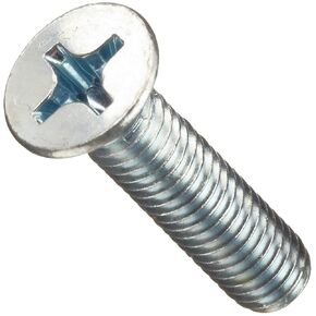 Small Parts Steel Machine Screw, Zinc Plated Finish, Flat Head, Phillips Drive, 4mm Length, M2-0.4 Metric Coarse Threads (Pack of 100)