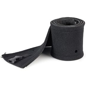 StarTech.com 40" (1m) Neoprene Cable Management Sleeve with Zipper & Buckle - 1.2" (3cm) Diameter - Computer/PC Power/Network/AV Cord Cover/Manager - Flexible Cable Organizer Wrap - Black