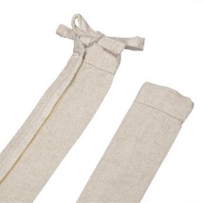 Aspen Creative 15003-12, 4' Wheat Burlap Texture Fabric Cord & Chain Cover, Easy to Install for Lighting Fixture, Cable Management, Lamp Wire Cover, Set of 2