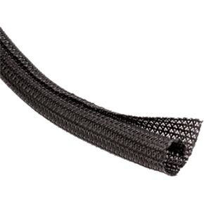 Techflex 1 Inch F6 Wrap-around Braided Sleeving- 10ft- Black