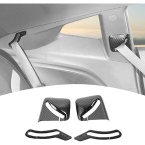 for Chevy Camaro Carbon Fiber Seat Belt Buckle Decor Cover Trim Bezels for Chevrolet Camaro 2016-2023 Carbon Fiber Interior Accessories 4pcs