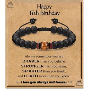 12th - 21st Birthday Gifts Ideal for Boys, 12 13 14 15 16 17 18 19 20 21 Year Old Birthday Bracelet for Son Brother Grandson Nephew Friend