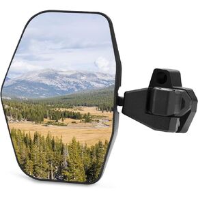 A & UTV PRO Rear View Mirror Compatible with Can Am Defender, Defender Max, UTV Adjustable Center Convex Rearview Side Mirror Accessories, Fit Your Flip,Full Windshield