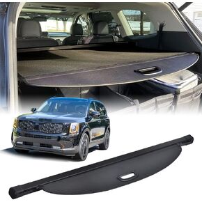 Compatible with All-New 2024 2023 Honda Pilot Rear Cargo Security Shade Cover Privacy Screen Retractable Rear Storage Tonneau Cargo Cover Luggage Security Shield Shade