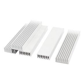 Easycargo 100mm Heatsink Aluminium Radiator Cooler Heat Sink for Cooling LED Power Amplifier 100mmx25mmx10mm Black 6pcs