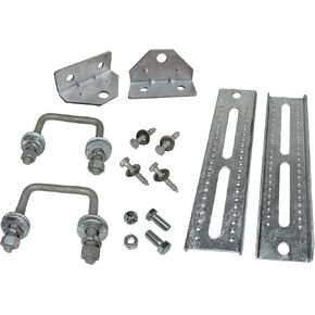A.A 10" Galvanized Swivel Top Bunk Bracket Kit with Hardware for Boat Trailer, fits 2x3 Cross Members, Heavy Duty