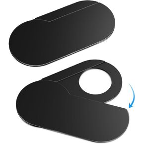 غطاء كاميرا ويب معدني قابل للدوران من imluckies [عبوة من قطعتين]، غطاء كاميرا رفيع للغاية 0.02 بوصة لهاتف iPhone، والكمبيوتر المحمول، وMacBook Pro/Air، وأجهزة الكمبيوتر الشخصي، وiPad وما إلى ذلك. مانع الويب يحمي خصوصيتك، أسود in Kuwait