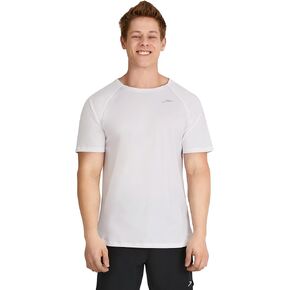 Speedo Standard Uv Swim Shirt Short Sleeve Fitness Rashguard, White, L
