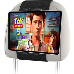 Car Headrest Tablet Mount Holder, [Highly Elastic Band] Tablet Holder for Car Back Seat, Adjustable Vehicles Kids Travel Stand for iPad Pro 12.9 Mini Air, Galaxy Tabs, iPhone, Fire, 4-13" Device