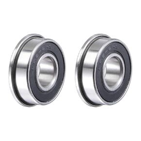 uxcell FR6-2RS Flanged Ball Bearing 3/8"x 7/8"x 9/32" Sealed Chrome Steel Miniature Ball Bearings 2pcs