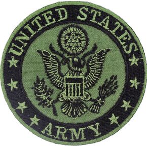United States Army Embroidered Patch, with Iron-On Adhesive