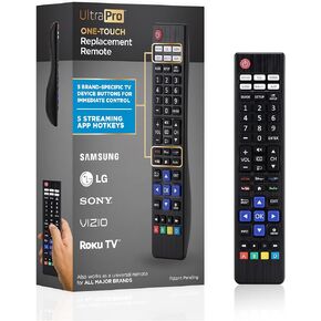 UltraPro Backlit One Touch Instant Pairing Replacement Remote Pre-Programmed for Samsung, Sony, LG, Vizio, Roku TV 2 Device 80830 in Kuwait