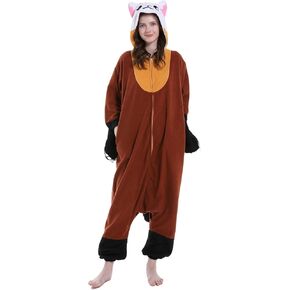 ملابس نوم من DELEY للجنسين على شكل حيوانات المنك والقطط، أزياء الهالوين للبالغين، بيجامات تنكرية للحيوانات، ملابس نوم دافئة، ملابس منزلية in Kuwait