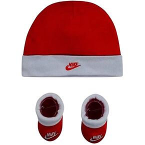 Nike Baby Boys' Hat and Booties 2-Piece Set (LN0049-U10 / Red) (RED)