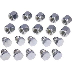 10 Pairs 3/8" # 6 JIC Cap 0304-C-06 & Plug 2408-06 Hydraulic Adapter Fitting 9/16-18