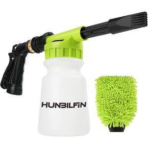 Car Wash Foam Gun + Microfiber Cleaning Mitt - Foam Pot Garden Hoses - Car Wash - Men's Car Accessories - Foam Blaster - Spray Foam Gun Cleaner - Car Foam Sprayer
