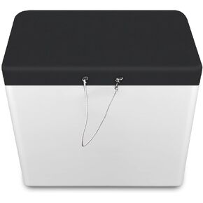 Vinyl Bucket Cover, Bucket Truck Parts Heavy Duty Elastic Banded Bucket Cover with Support Pocket and D-ring , Fits 2 Man Bucket (28*28in)