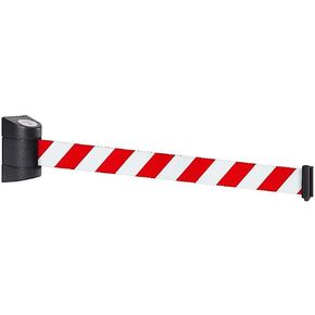 FlexiBarrier Retractable Barrier Tape/Wall Bracket with Strap Basic (4.5m) (Red/White)