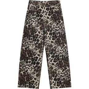 Aelfric Eden Jeans for Women High Waist Leopard Print Jeans Cheetah Pants Straight Leg Unisex Sizing
