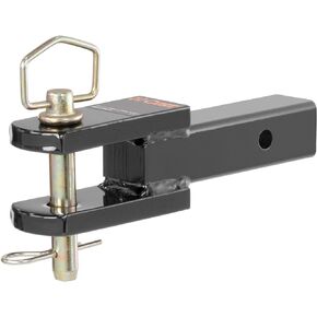 CURT 45821 Clevis Pin Hitch Ball Mount, Fits 2-Inch Receiver, 6,000 lbs, 1-Inch Hole, GLOSS BLACK POWDER COAT