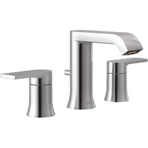 Moen T6708-9000 Genta صنبور حمام واسع النطاق بمقبضين مع صمام، كروم in Kuwait