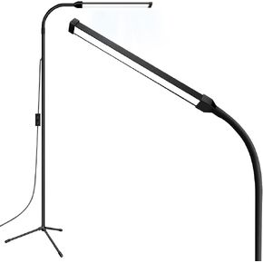 Bright LED Floor Lamp Adjustable Gooseneck Standing Eyelash Light for Eyelash Extensions Facial Spa Salon Makeup Task Reading lamp