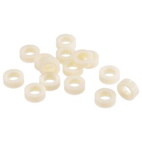 uxcell ABS Round Spacer Washer ID 8.2mm OD 14mm Length 18mm Plastic Standoff for 3D Printer, TV Wall Mounting, Electrical Outlet, Beige, 100Pcs