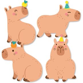 Big Dot of Happiness Capy Birthday - DIY Shaped Capybara Party Cut-Outs - 24 Count
