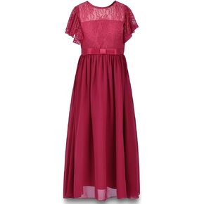 Fancy Flutter Sleeve A-Line Flower Girl Dress - First Communion, Baptism, Wedding Party