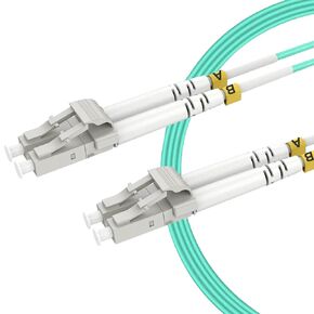 5Pack 1m/3ft OM3 LC to LC Multimode Fiber Patch Cable, Fiber Optic Cable LC to LC Cord LSZH 10GB Multimode Duplex 50/125um