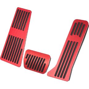 X AUTOHAUX 3 Pcs Anti Slip No Drilling Aluminum Alloy Pedal Covers Foot Pedal Pads for Mazda 2 3 6 CX-3 CX-5 CX-9 Black